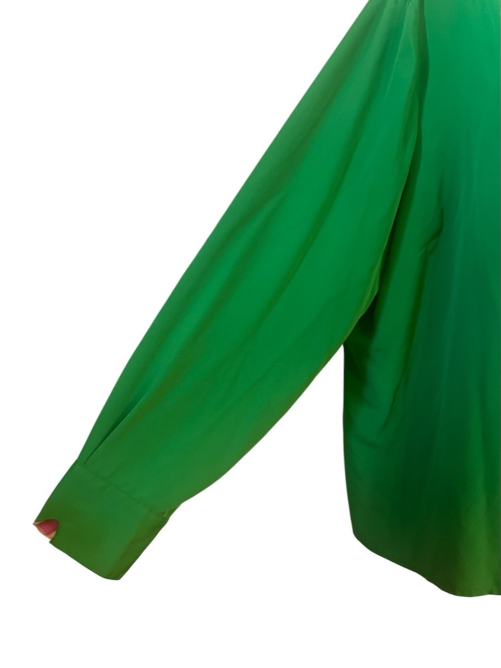 KIM ROGERS SPRING GREEN Button Front Blouse PLUS: 3X #12 - Picture 3 of 7